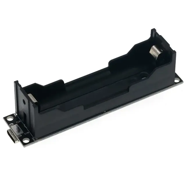 Portabaterías 18650 con cargador y módulo step-up de 5V (USB-C)