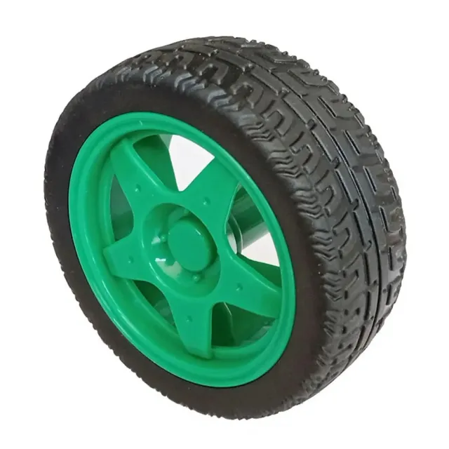 Rueda con goma para robot o smart car Verde