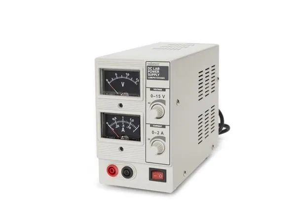 Fuente de alimentación de laboratorio 0-15V DC / 0-2A Analógica