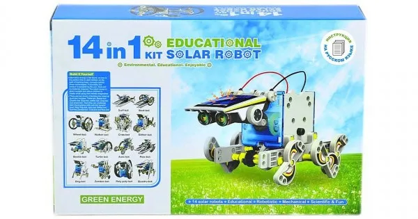 Kit educativa de energía solar Robot Solar 14 en 1