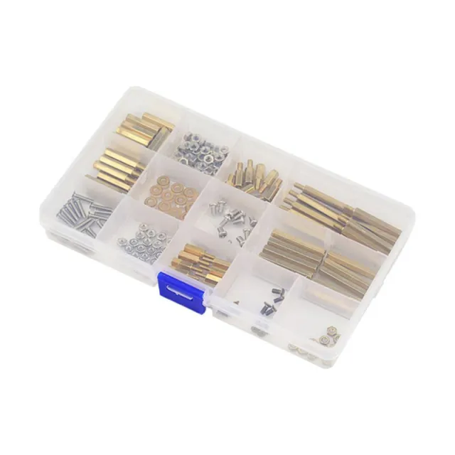 Surtido de separadores macho-hembra/tornillos/tuercas de 200 piezas