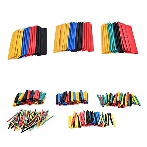 Surtido de tubos termorretráctiles 2:1 - 328 piezas, 5 colores, 8 diámetros