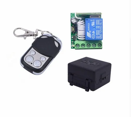 Módulo de relé programable inalámbrico incl. mando a distancia (4 botones) - 12V 433Mhz RF