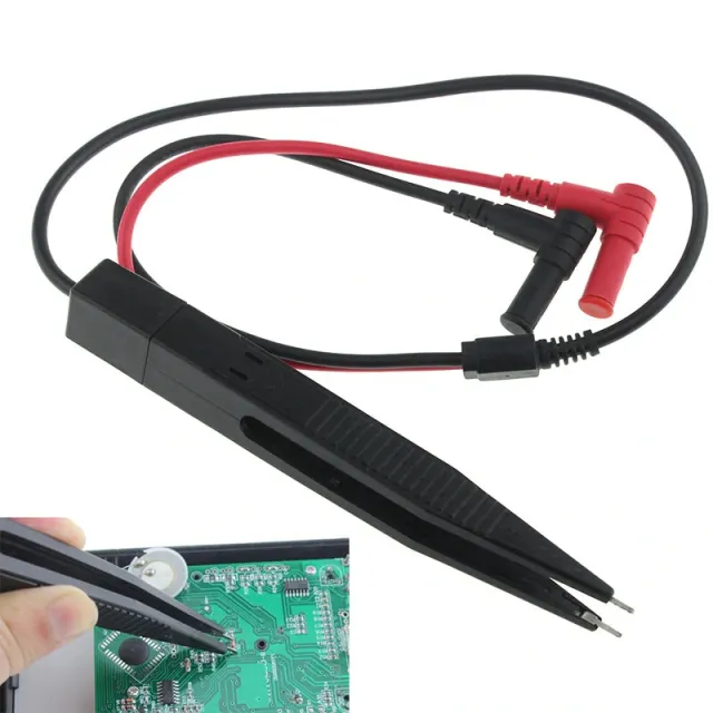 Cables de prueba para multímetro, tester de capacidad, pinza, sonda de prueba SMD