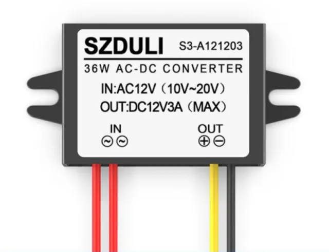 Convertidor AC de 12V-20V a DC de 12V 3A