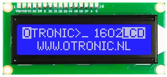 LCD 1602 con retroiluminación azul con I2C pre-soldado