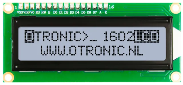 LCD 1602 gris / negro con retroiluminación