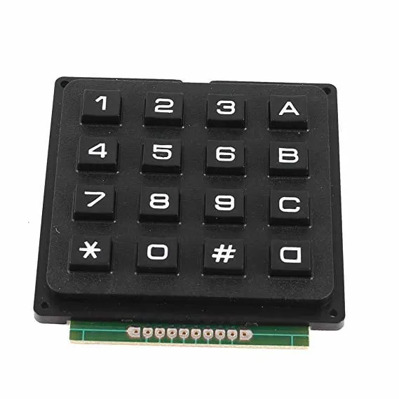 Teclado matricial 4x4 negro