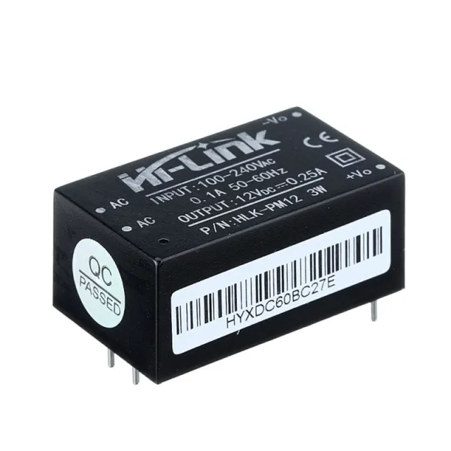 Módulo convertidor HLK-PM12 de 220VAC a 12VDC 0,25A