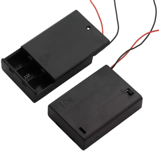 Portapilas para 3x AAA con interruptor de encendido/apagado (4.5V)