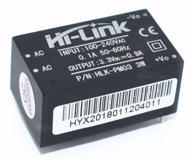 Módulo convertidor de 220VAC a 3,3VDC 1A HLK-PM03