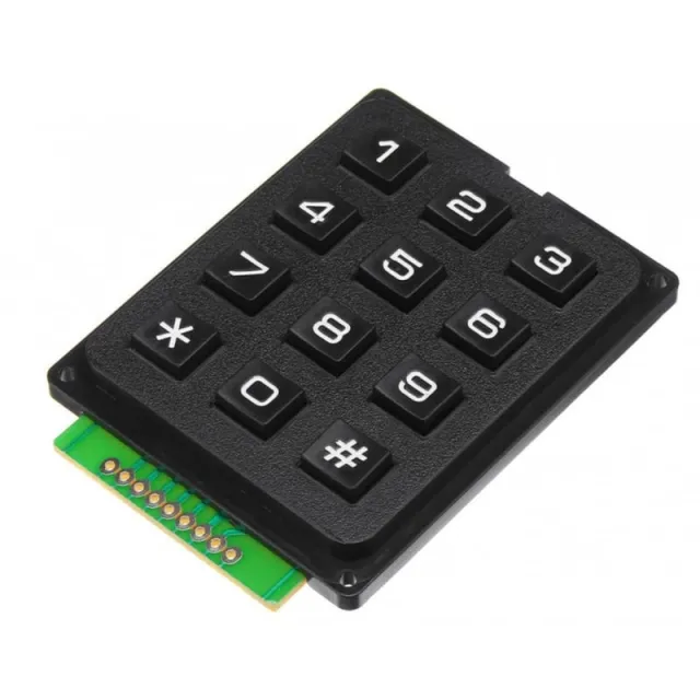 Teclado matricial 3x4 negro