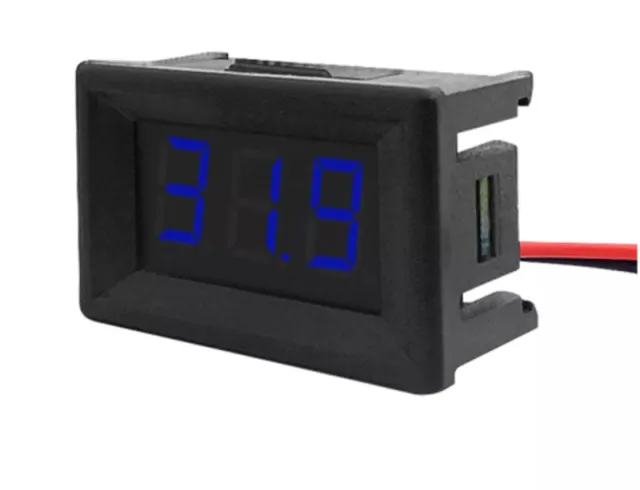Voltímetro DC 3,5V-30V -  Azul, 0.56 inch, empotrable