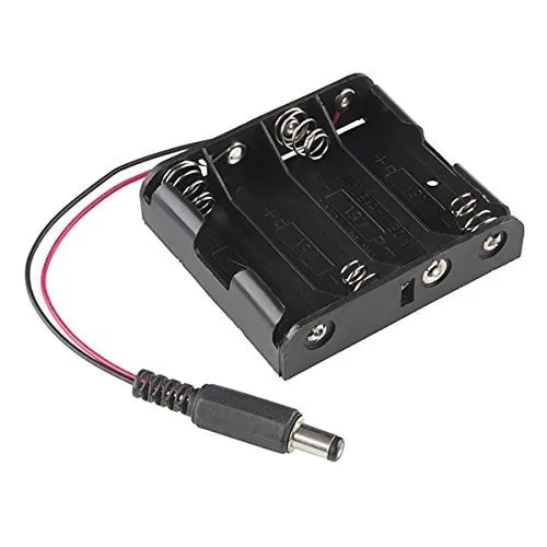 Portapilas 4x AA con jack DC (6V)