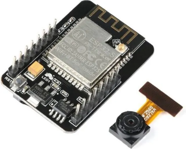 Placa de desarrollo ESP32-CAM con cámara, WiFi y Bluetooth