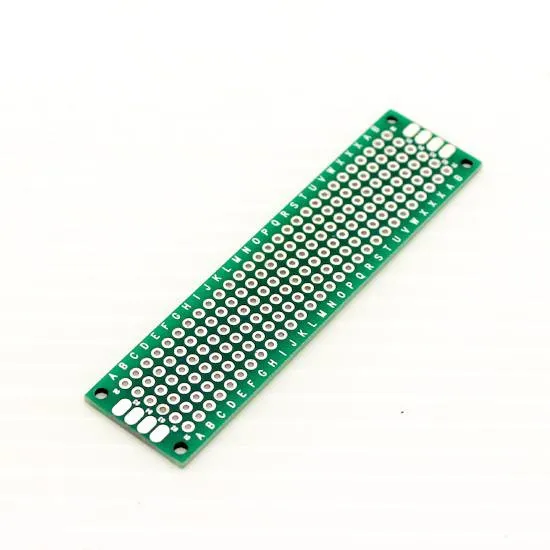 Placa de prototipado experimental 2x8cm verde