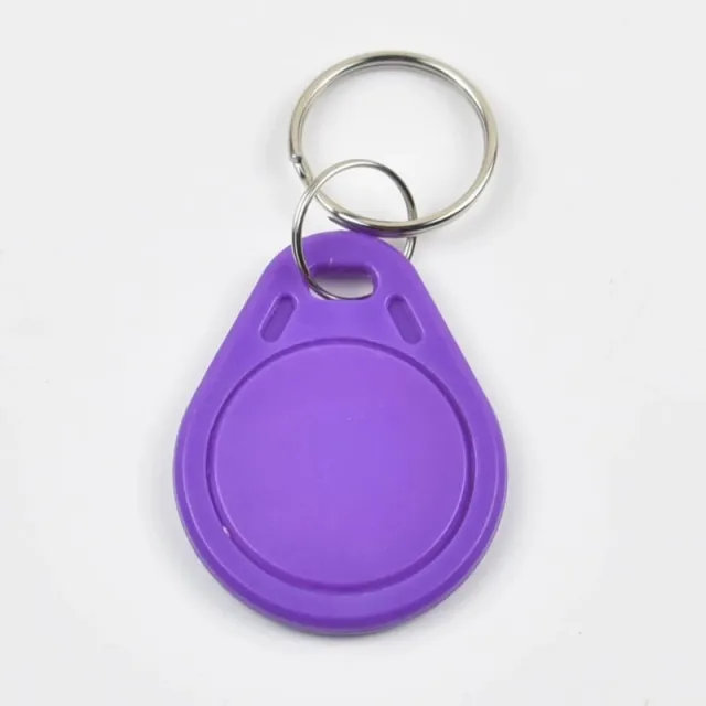 Morado | Llavero etiqueta RFID gota | 13,56Mhz | 1K S50 | Mifare Classic