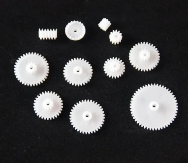 11 tipos de engranajes diferenciales de plástico para eje corona DIY para robótica