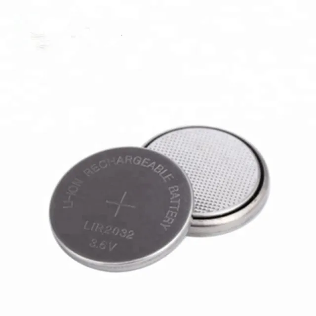 LIR2032 3.6V PILA BOTÓN RECARGABLE