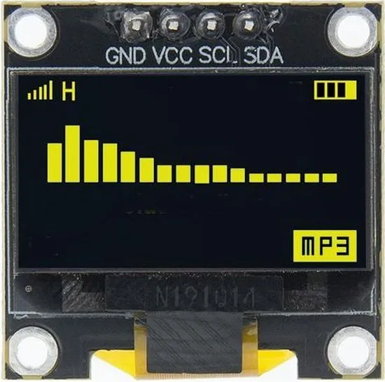 Mini pantalla OLED amarillo 0.96 inch 128x64 I2C