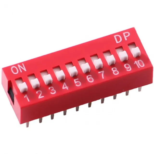 Interruptor DIP de 10 pines 2,54 mm