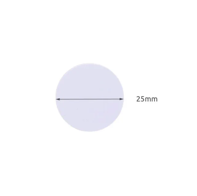 Etiqueta RFID redonda tipo moneda | Ntag215 | 13,56Mhz | 1K S50 | Amiibo | Mifare Classic | Blanco