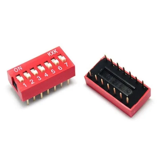 Interruptor DIP de 7 pines 2,54 mm