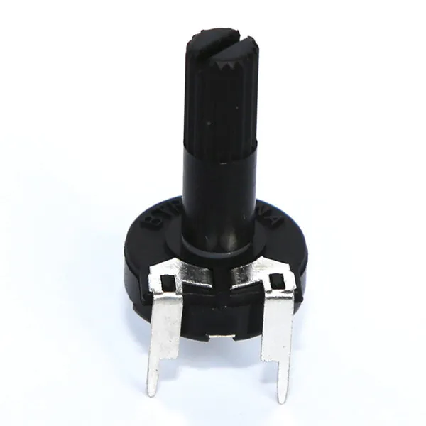 Potenciómetro ajustable de 10K-ohm, horizontal, con perilla de 15mm, hexagon socket