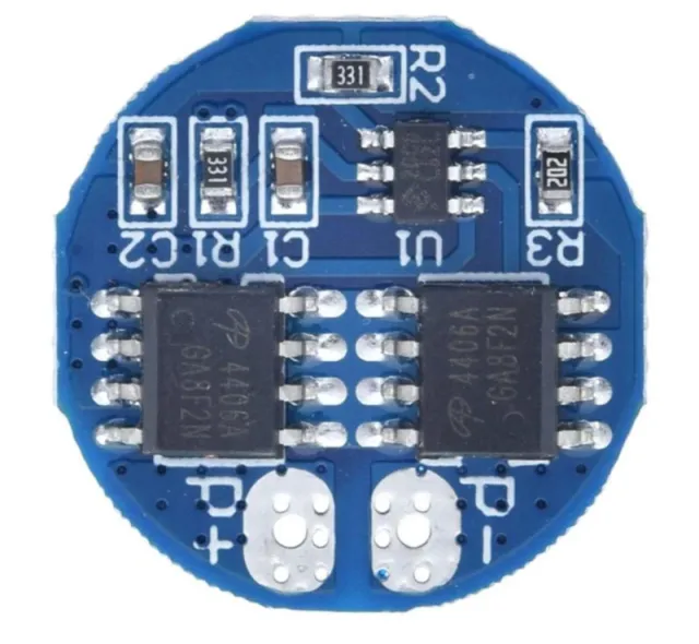 Placa BMS de carga y protección 2S para 2x 18650