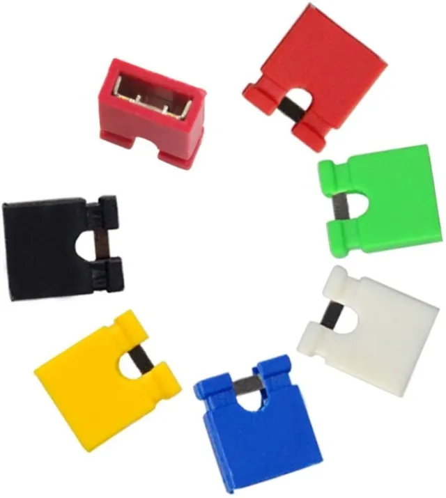 Jumper Cap 2 Pins 2,54mm (Rojo) para, entre otros, Arduino, Esp32 y Raspberry Pi
