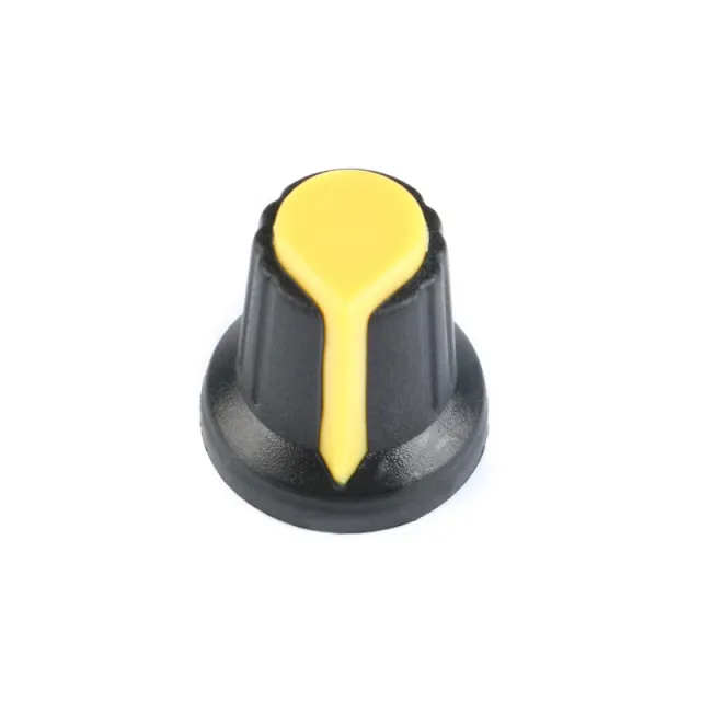 Pomo para potenciómetro Amarillo 15mm 17mm