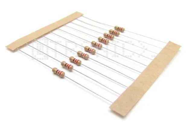 10x resistencia 1K Ohm 1/4 Watt 5%