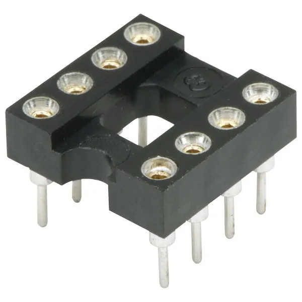 PCB 8 Way IC Socket agujeros redondos