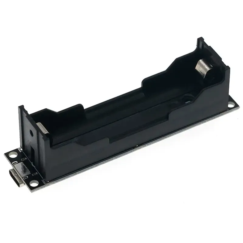 Portabaterías 18650 con cargador y módulo step-up de 5V (USB-C)