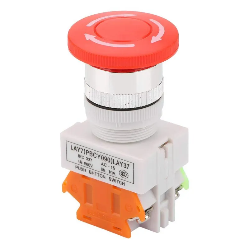 Botón de emergencia seta rojo pulsar-girar