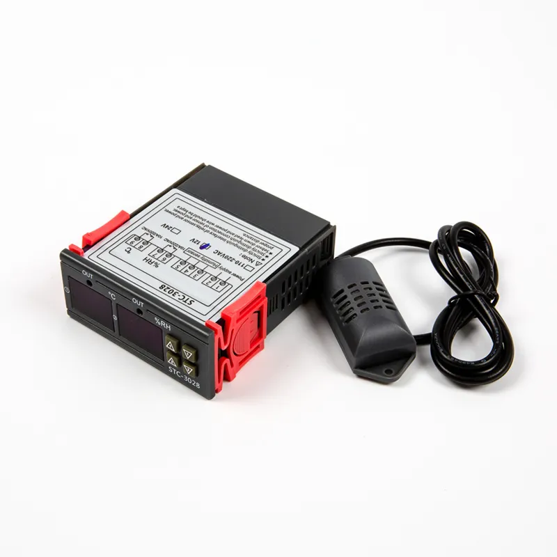 Relé regulable STC-3028 12V por temperatura y humedad