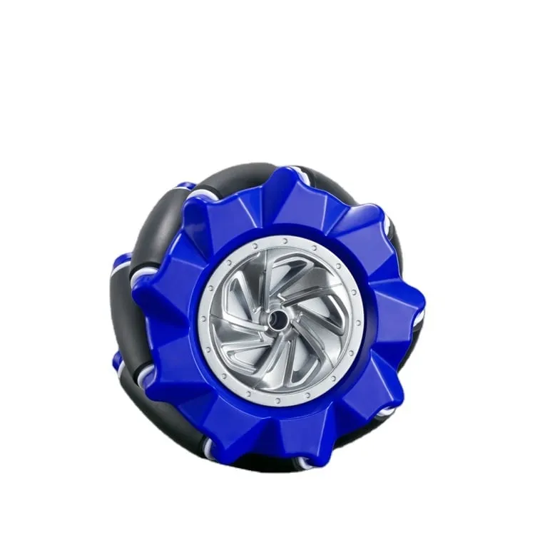 Rueda Mecanum / Rueda omnidireccional - 80MM-A Azul - juego de 2 ruedas (1xL+1xR)