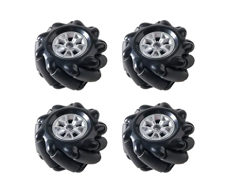 Rueda Mecanum / Rueda omnidireccional - 60MM-K Negra Set de 4