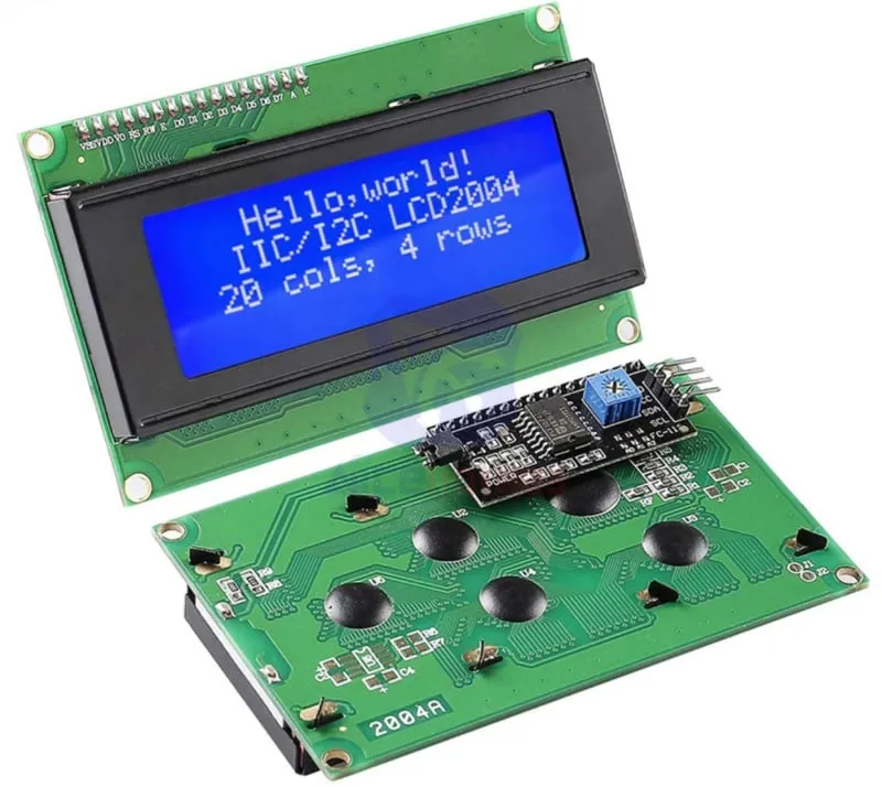 2004 LCD retroiluminación azul 20x4 con I2C pre-soldado