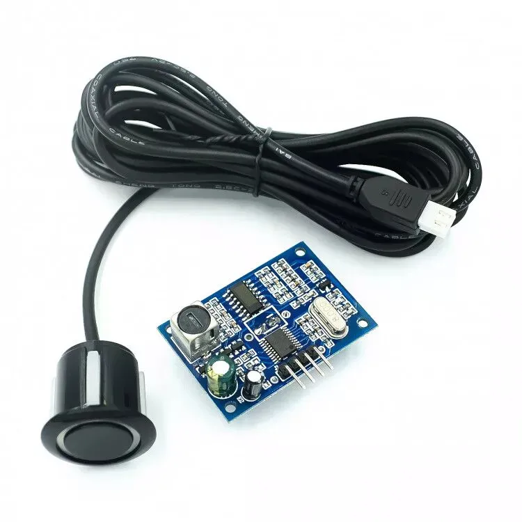 Sensor de distancia ultrasónico empotrable negro SR04M-2 resistente a salpicaduras