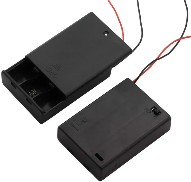 Portapilas para 3x AAA con interruptor de encendido/apagado (4.5V)