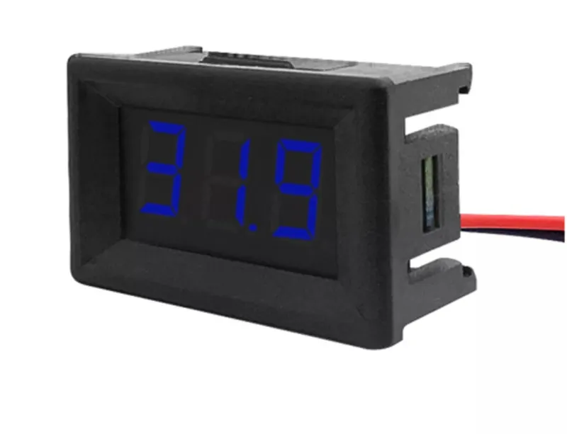 Voltímetro DC 3,5V-30V -  Azul, 0.56 inch, empotrable