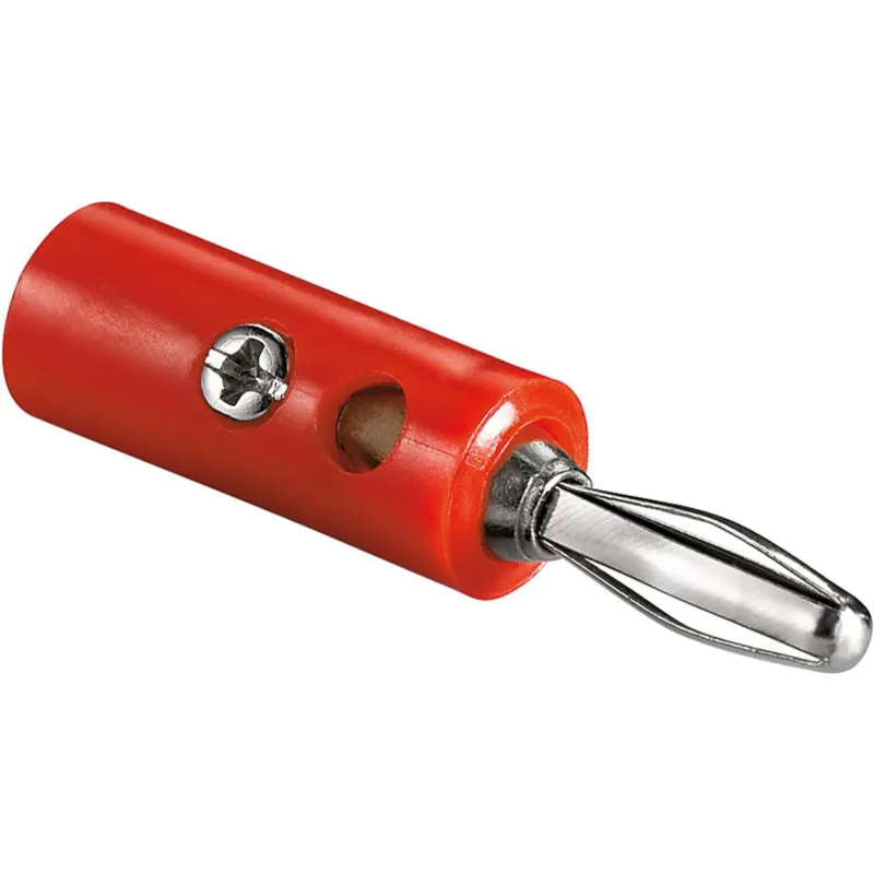 Conector banana de 4 mm rojo
