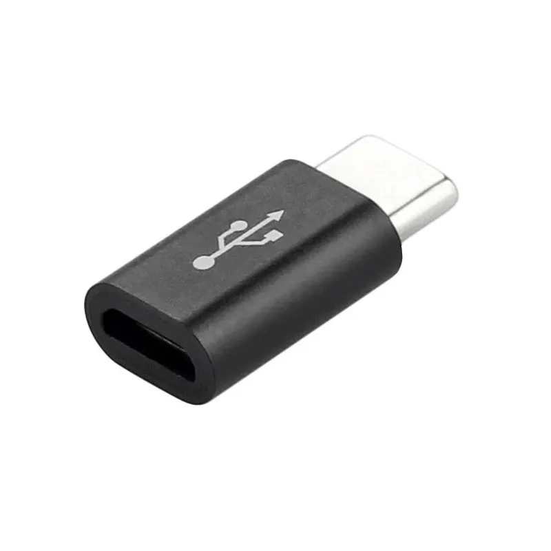 Adaptador USB-C macho a Micro-USB hembra - negro