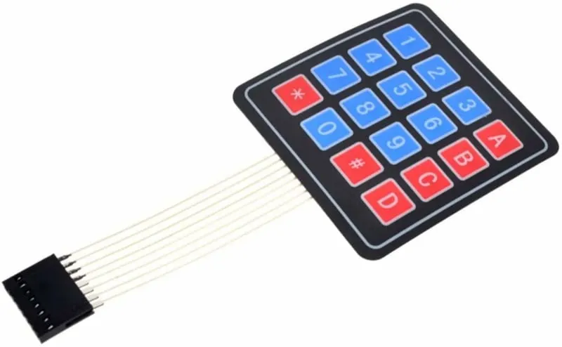 Interruptor de teclado de membrana Matrix 4x4