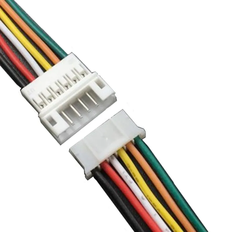 Set de conectores pigtail Micro JST PH de 6 pines macho hembra