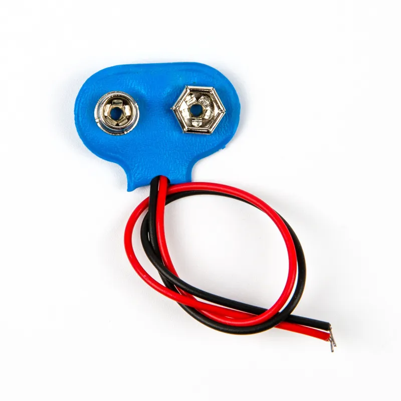 clip de batería 9V conexión azul