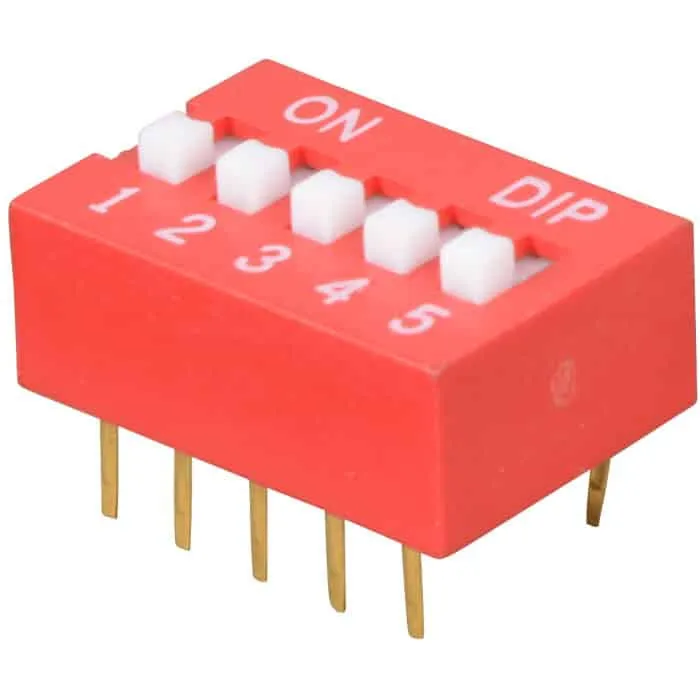 Interruptor DIP de 5 pines 2,54 mm