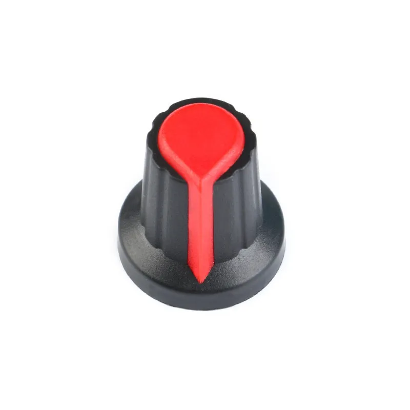 Perilla para potenciómetro Rojo 15mm 17mm