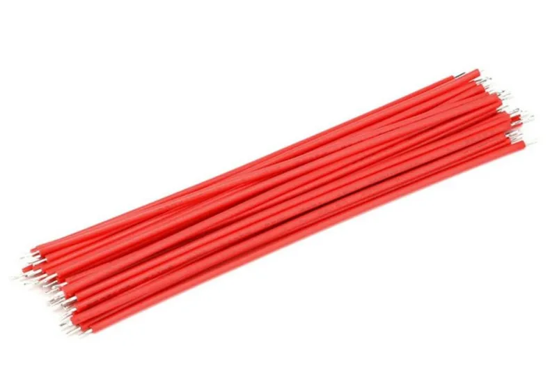 Cable electrónico de cobre estañado 24AWG 15cm Rojo